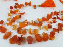 Natural Fire Opal Organic Form Beads